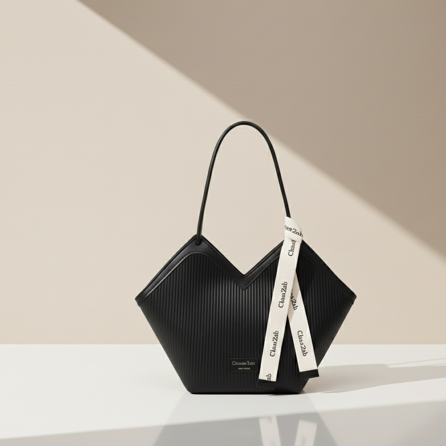 Modern V-Cut Structured Tote Bag (CR-045)