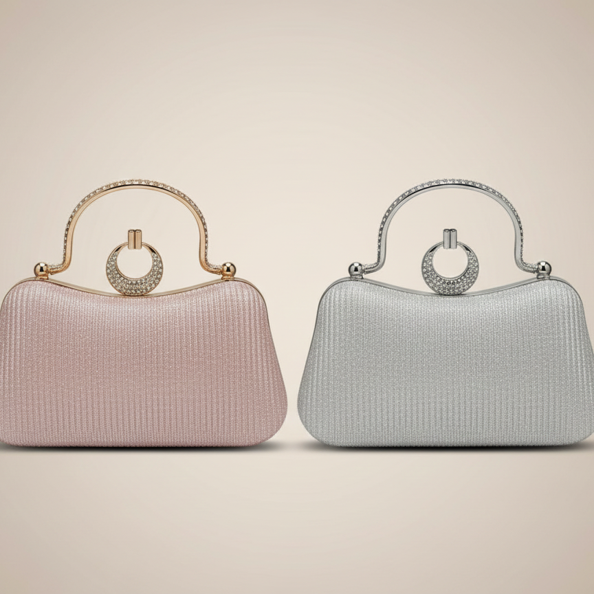 Rhinestone Ring Handle Party Bag (CR-038)