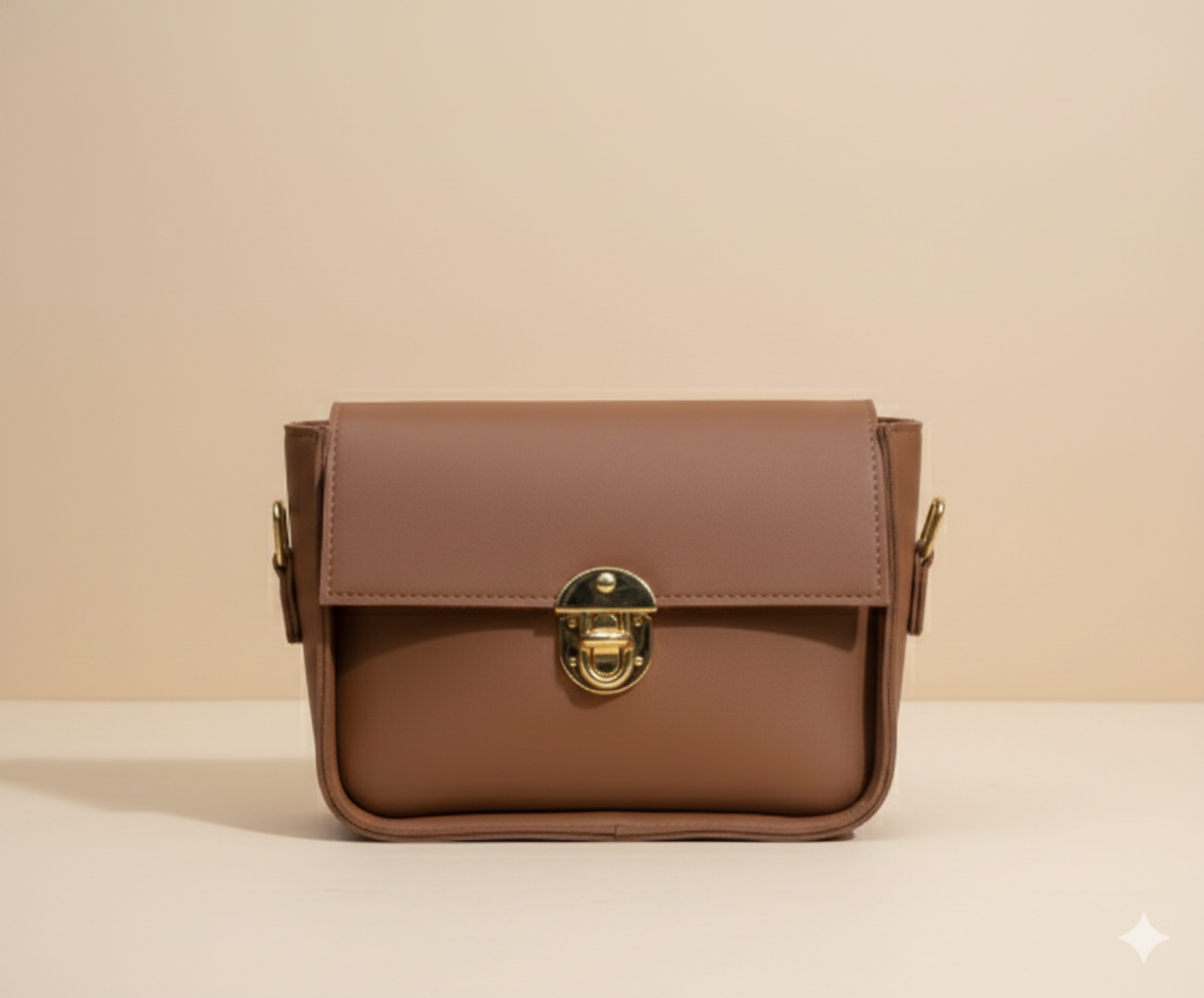 Elegant White Luxe Crossbody Bag (CR-075)