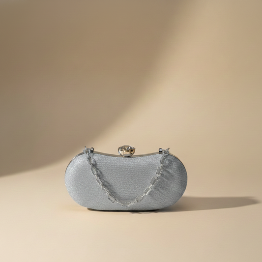 Luxury Glitter Oval Clutch (CR-037)