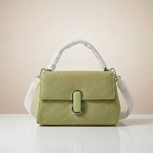 Top-Handle Bag with Statement Lock (CR-046)