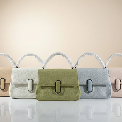 Top-Handle Bag with Statement Lock (CR-046)