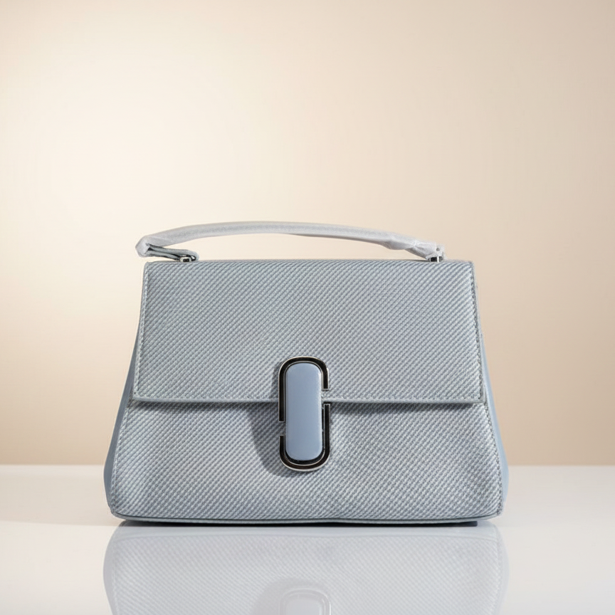 Top-Handle Bag with Statement Lock (CR-046)