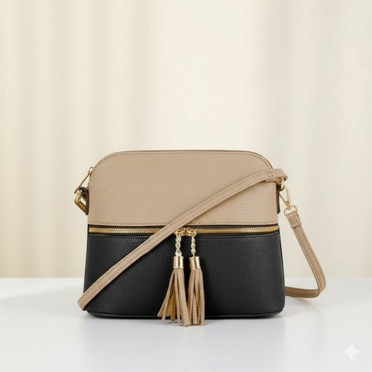 Two-Tone Tassel Crossbody Bag (CR-041 )