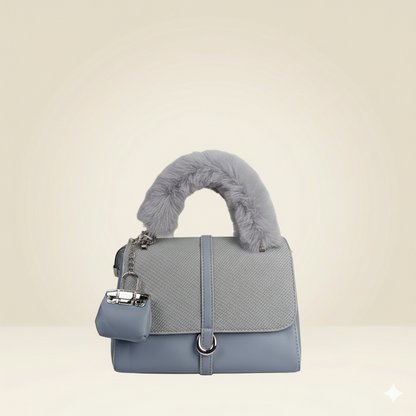 Modern Handbag Statement Fur-Handle Bag CR-137