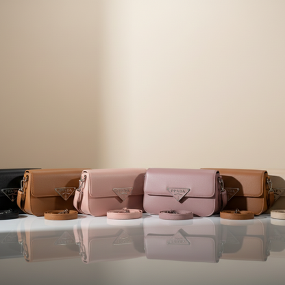 Signature Triangle Emblem Mini Shoulder Bag (CR-098)