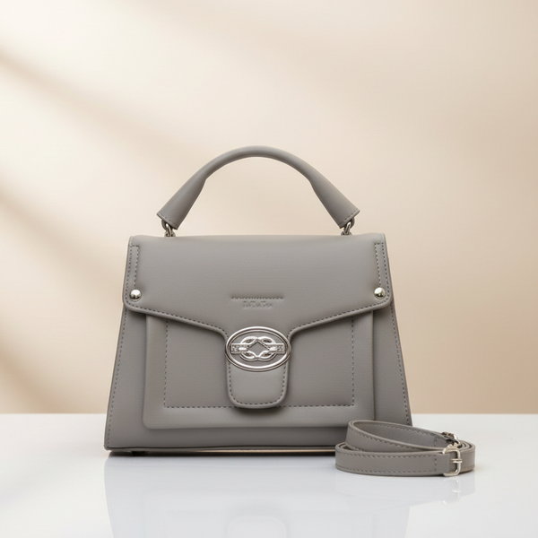 Top-Handle Mini Bag with Metallic Accent (CR-084)