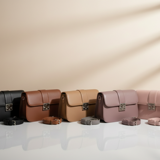 Elegant Square Lock Mini Shoulder Bag (CR-097)