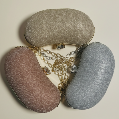 Luxury Glitter Oval Clutch (CR-037)