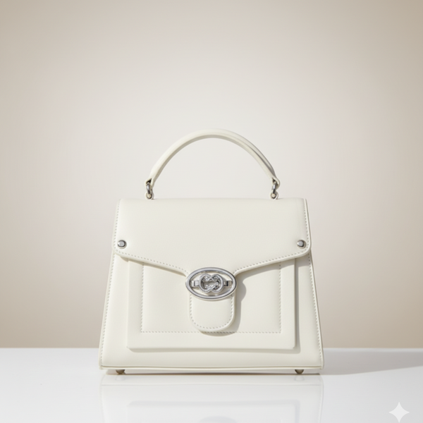 Top-Handle Mini Bag with Metallic Accent (CR-084)
