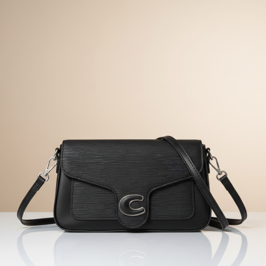 Luxury Textured Flap Crossbody Bag (CR-102)