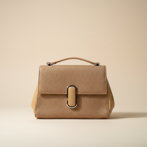 Top-Handle Bag with Statement Lock (CR-046)