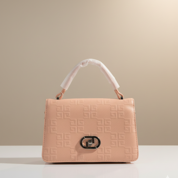 Textured Finish Top-Handle Shoulder Bag (CR-095)