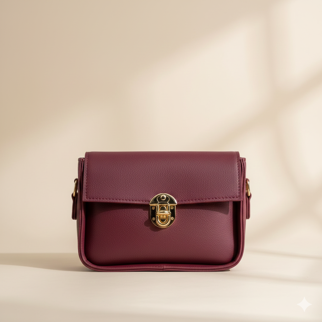 Elegant White Luxe Crossbody Bag (CR-075)