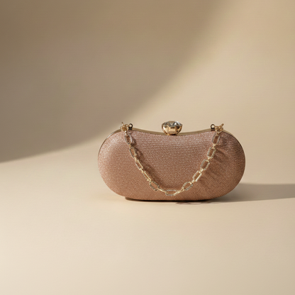 Luxury Glitter Oval Clutch (CR-037)