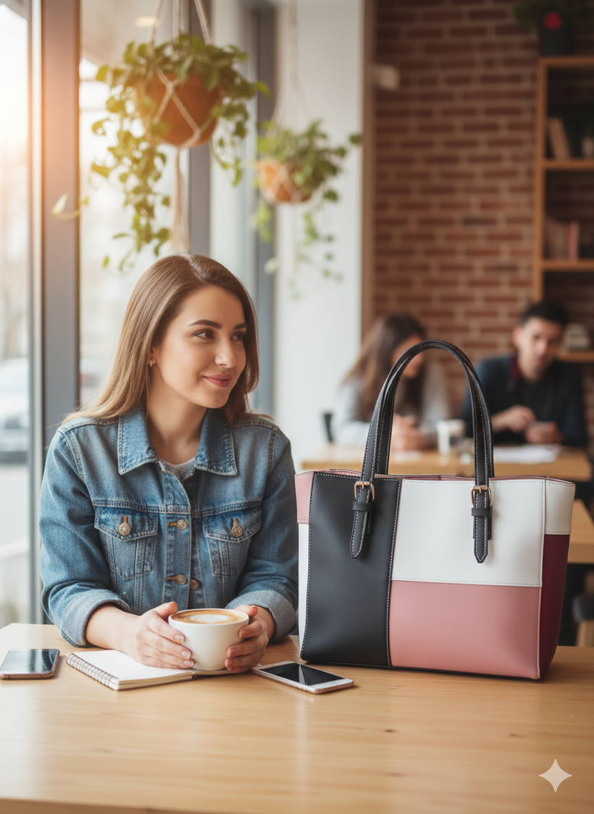 Colorblock Premium Tote Bag (CR-052)