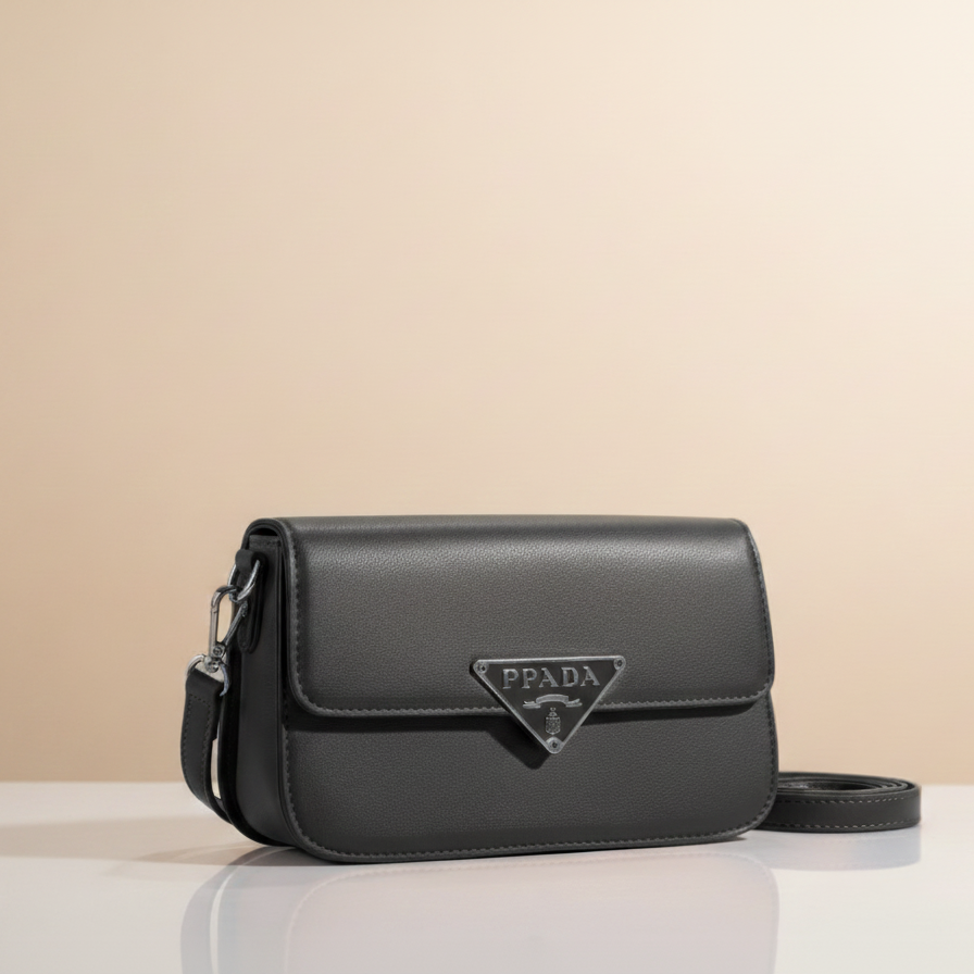 Signature Triangle Emblem Mini Shoulder Bag (CR-098)