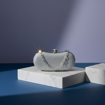 Luxury Glitter Oval Clutch (CR-037)