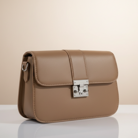 Elegant Square Lock Mini Shoulder Bag (CR-097)