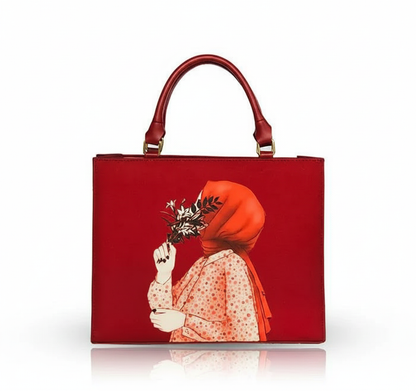 Hijab Girl Black Canvas Tote Bag (CR-053)