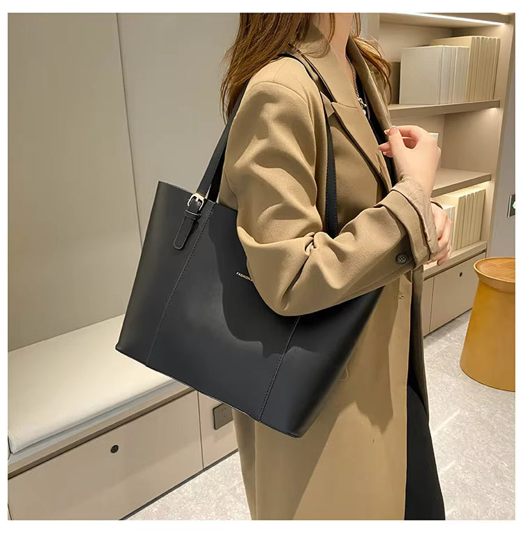 Elegant Leather Tote Bag – Spacious Everyday Shoulder Handbag ZTS-CR-059