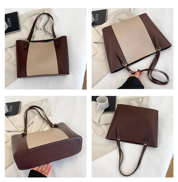 Elegant Leather Tote Bag – Spacious Everyday Shoulder Handbag ZTS-CR-059