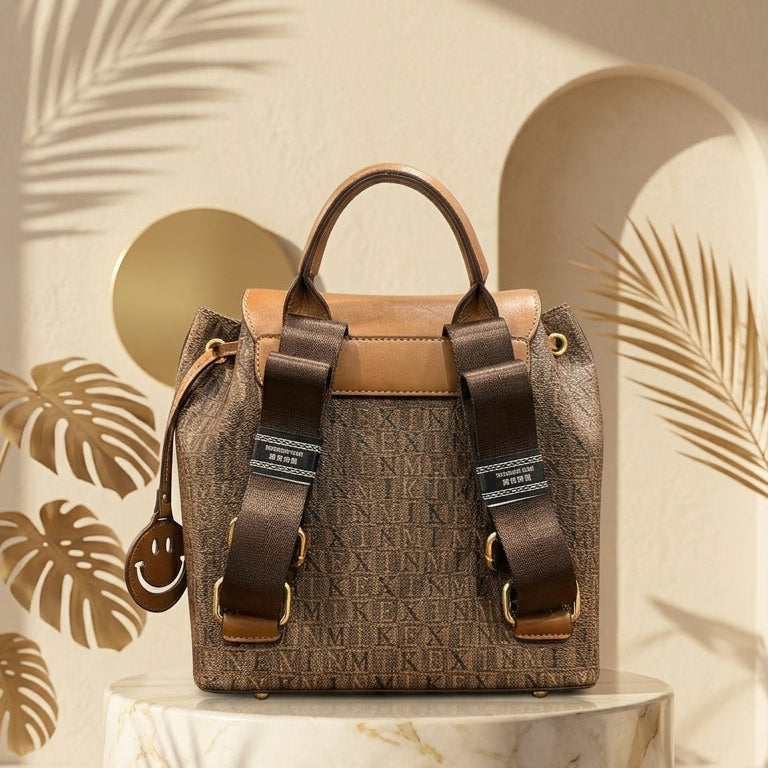 Mini Backpack – Brown Luxury Handbag (CR-139)