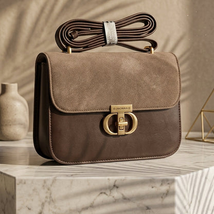 Classic Brown Luxe Crossbody Bag (CR-122)