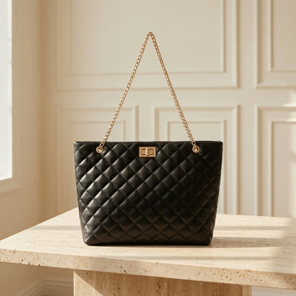 Elegant Quilted Chain Shoulder Bag  Premium Style CR-062