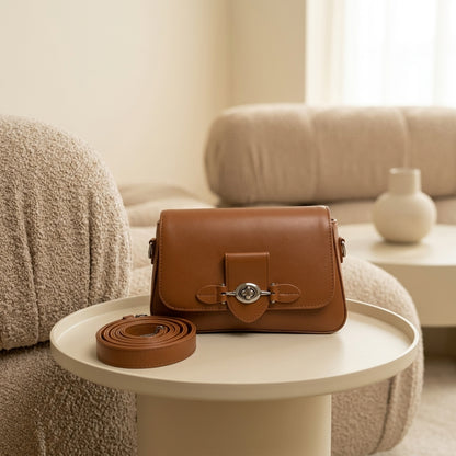 Classic Saddle Bag with Buckle Closure CR-087