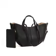 Classic Curved Tote Bag with Matching Wallet (ZTS-CR-048)