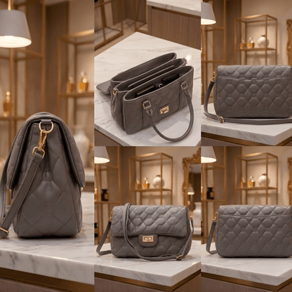 Shoulder Bag, Caramel Quilted Strap Stylish Bag  for Women CR-058