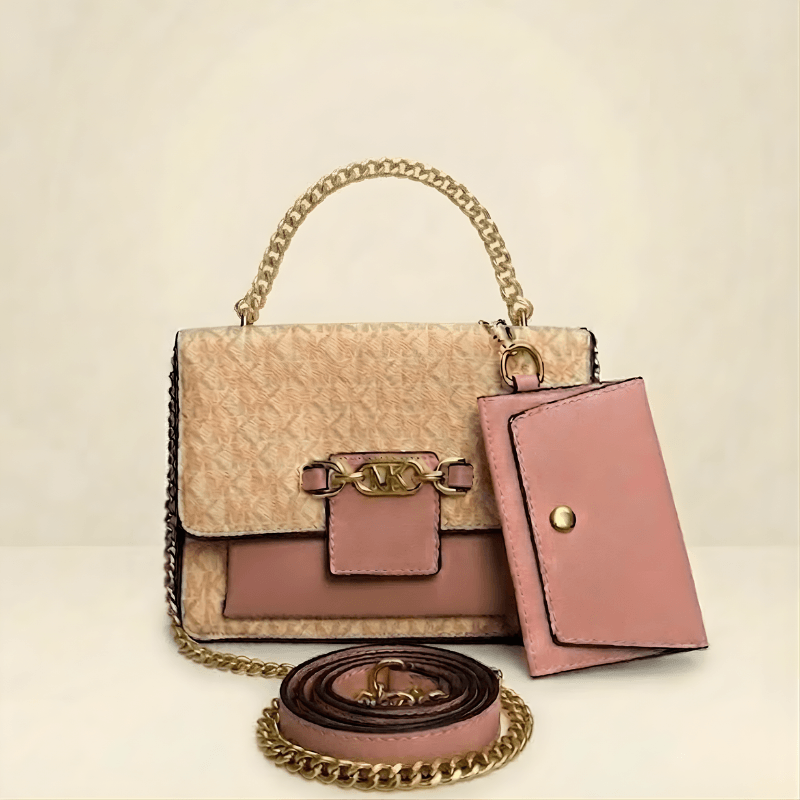 Handbag Signature Monogram Crossbody Bag with Mini Pouch CR-147
