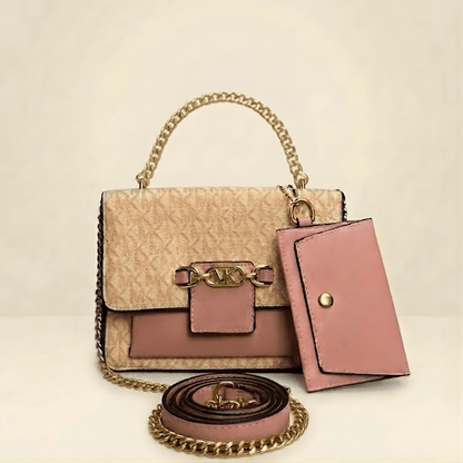 Handbag Signature Monogram Crossbody Bag with Mini Pouch CR-147