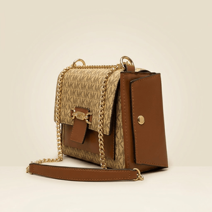 Handbag Signature Monogram Crossbody Bag with Mini Pouch CR-147