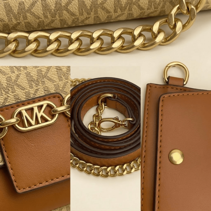Handbag Signature Monogram Crossbody Bag with Mini Pouch CR-147