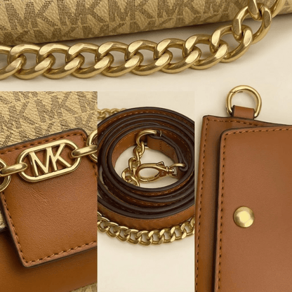 Handbag Signature Monogram Crossbody Bag with Mini Pouch CR-147