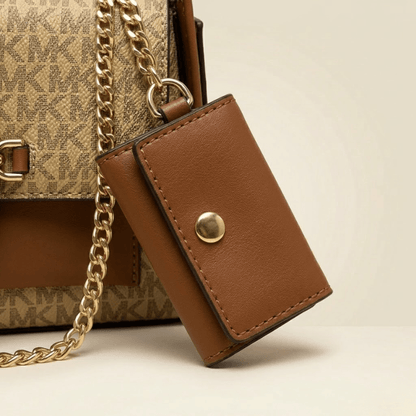 Handbag Signature Monogram Crossbody Bag with Mini Pouch CR-147