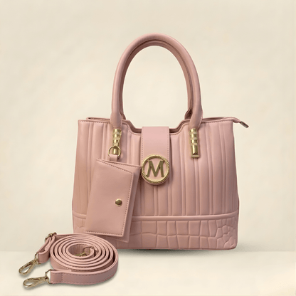 Premium Quilted Ladies Hand Bag With Pouch CR-141