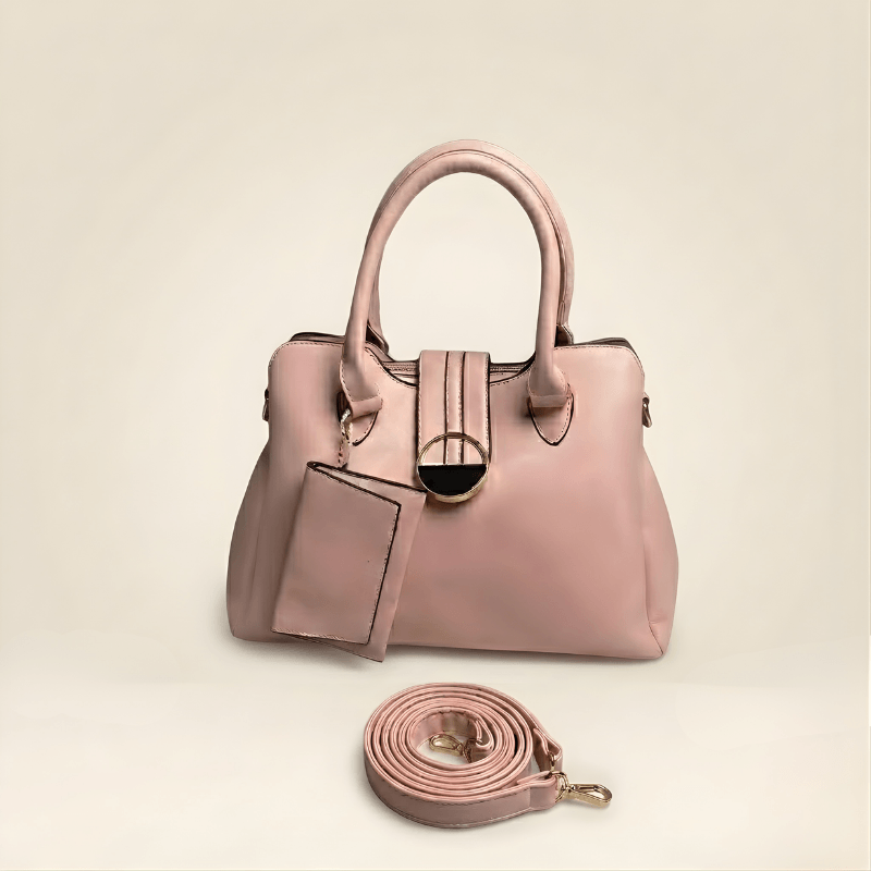 Luxury Smooth Ladies hand Bag With mini Pouch CR-155