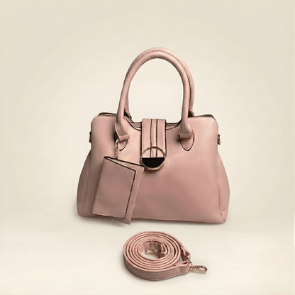 Luxury Smooth Ladies hand Bag With mini Pouch CR-155