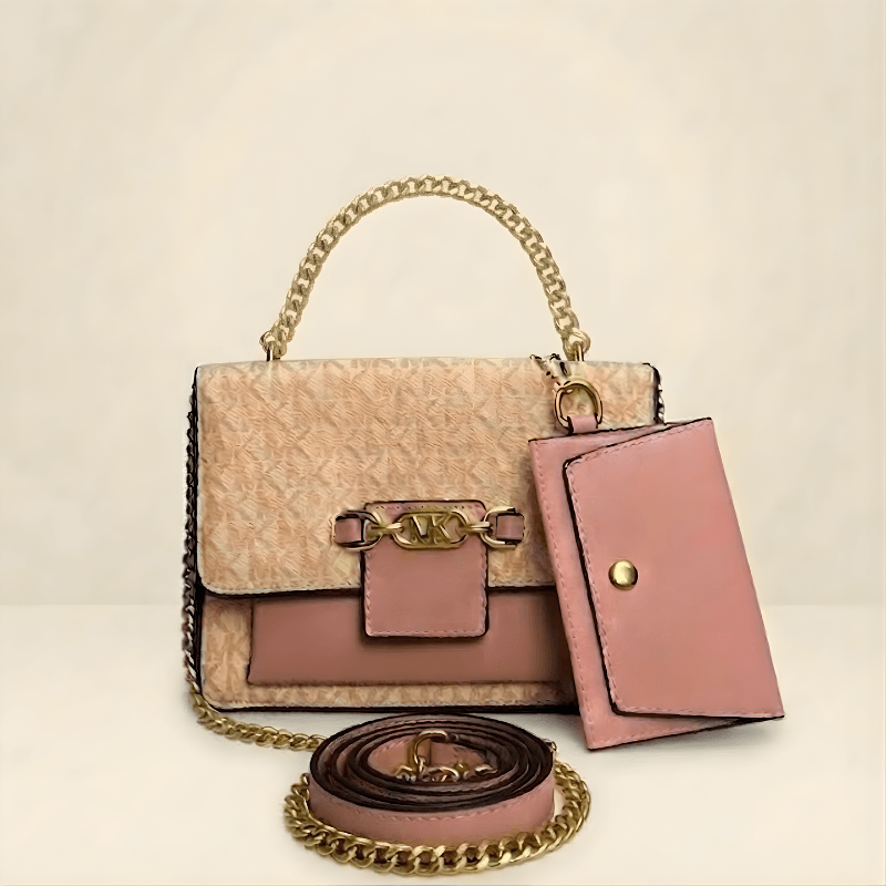 Handbag Signature Monogram Crossbody Bag with Mini Pouch CR-147