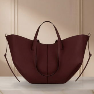 Spacious Tan Fox-Leather Everyday Shoulder Bag CR-048