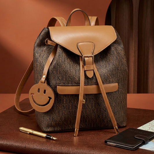 Multi Textured Ladies Tote Circular Monogram Bag CR-139