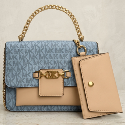 Handbag Signature Monogram Crossbody Bag with Mini Pouch CR-147