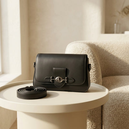 Classic Saddle Bag with Buckle Closure CR-087