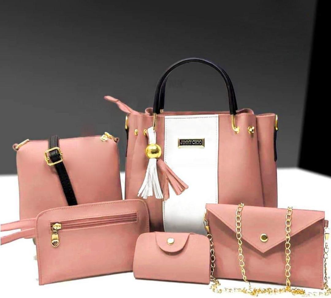 6-in-1 Fashion Handbag Combo – Trendy Design in Multiple Colors