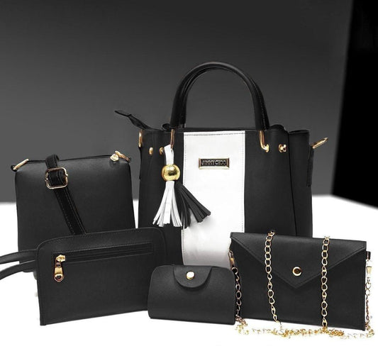 6-in-1 Fashion Handbag Combo – Trendy Design in Multiple Colors