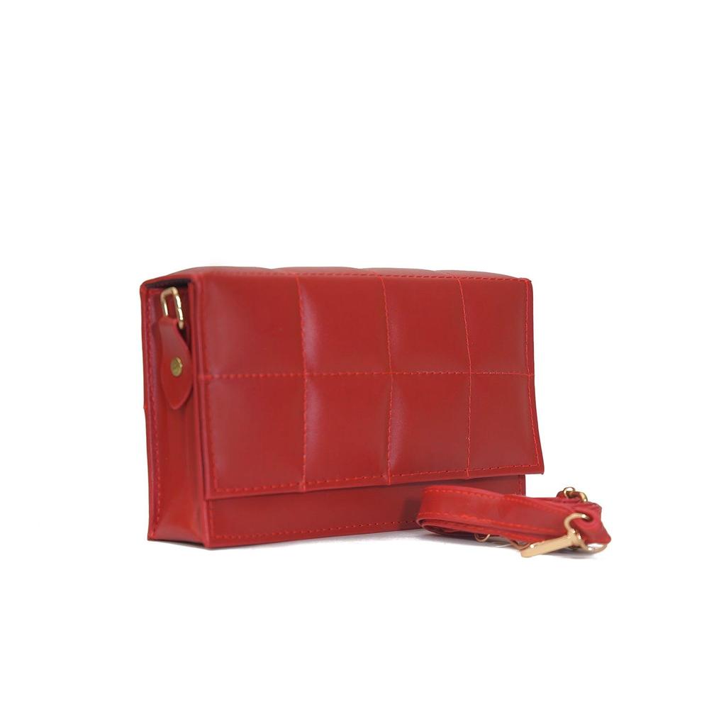 Red Quilted Sling Bag – Bold Elegance, Effortless Chic