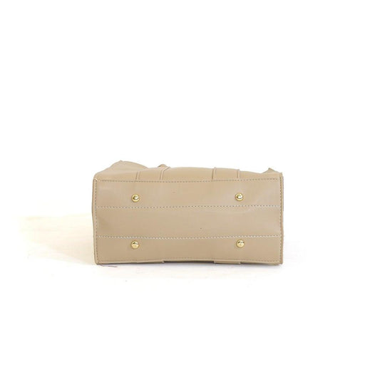 Beige Boxy Tote Bag with Detachable Strap – Sleek & Minimalist